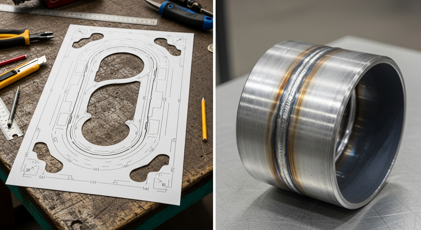 Tube stencil to welded joint
